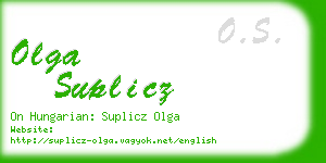 olga suplicz business card